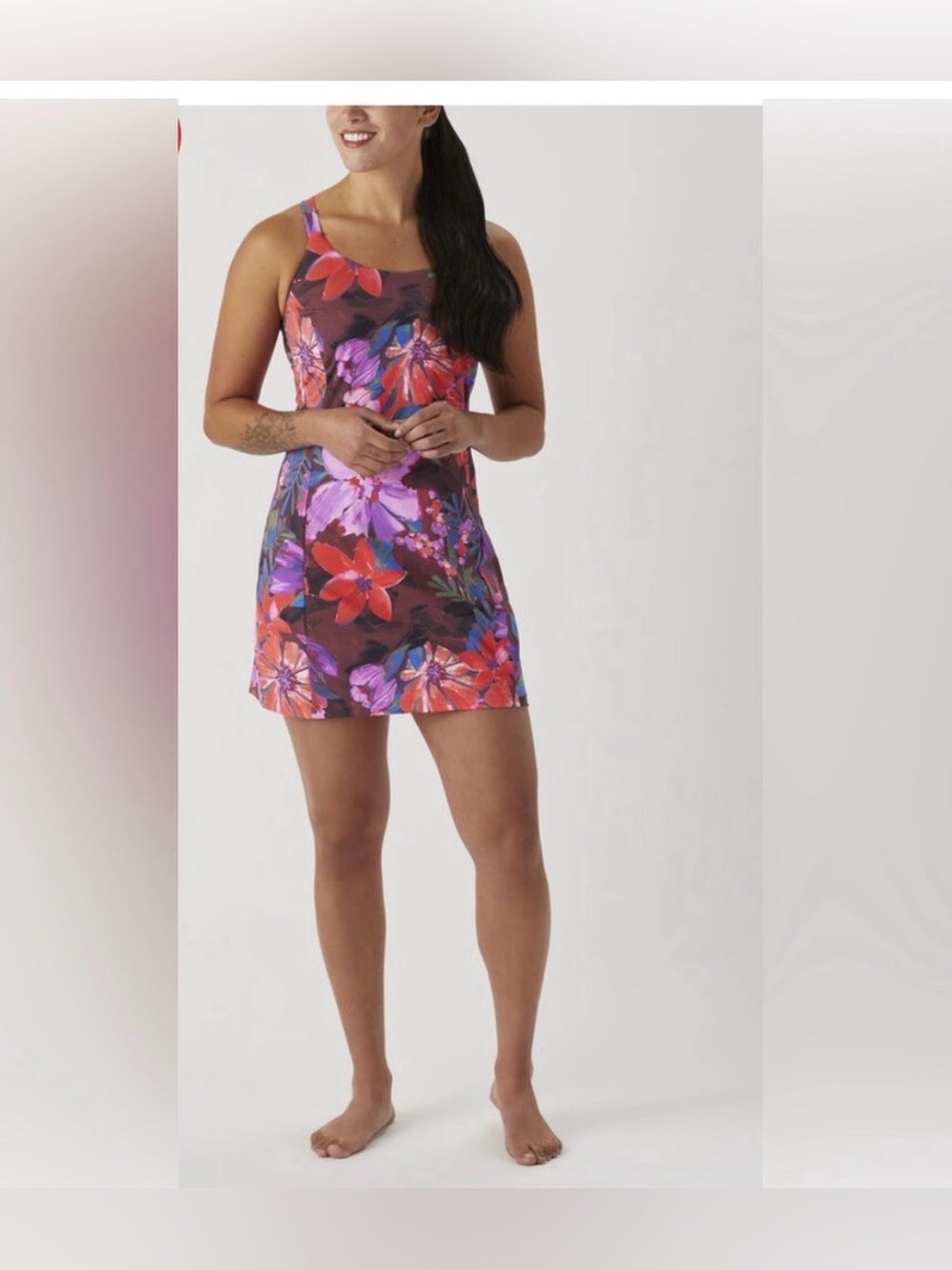 Duluth Alaskan Hardgear Women AKHG Lost Lake Swim Dress 16w Purple Red Floral
